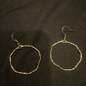 Gold hoop earrings. Never worn.